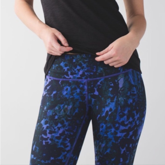 Lululemon Wunder Under size 4 crop floral sport leggings - Picture 4 of 11
